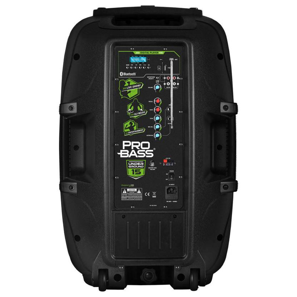 UNDERGROUND 15 ACTIVA BT PORTABLE PROBASS 04 Parlante Portátil Underground 15BT PROBASS