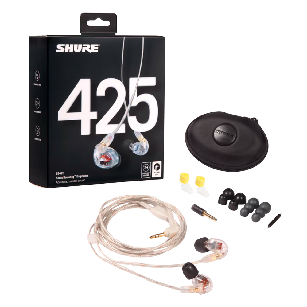 SE425 02 Audífonos In-Ear Shure SE425 Transparentes