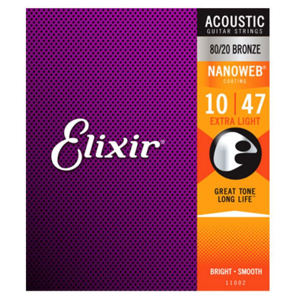 Set De Cuerdas Elixir 11002 80/20 Bronze Extra Light