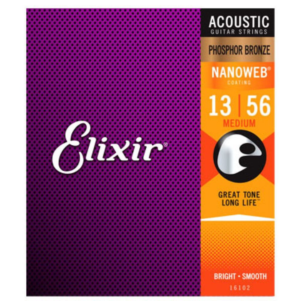 Set De Cuerdas Elixir 16102 Bronze Medium 13-56