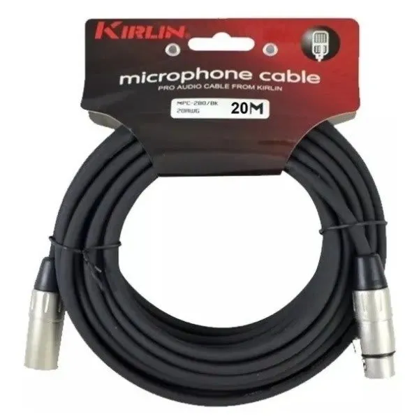 Kirlin-MPC280-20M-Cable-XLR-XLR-20-metros-para-Microfono- KIRLIN