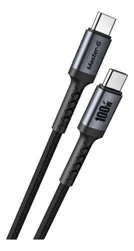 D_NQ_NP_974211-MLU76102419513_042024-O-cable-de-carga-rapida-usb-c-a-c-antinudos-100w-master-g Cable Usb-C a C Master-G De Carga Rápida Antinudos 100W