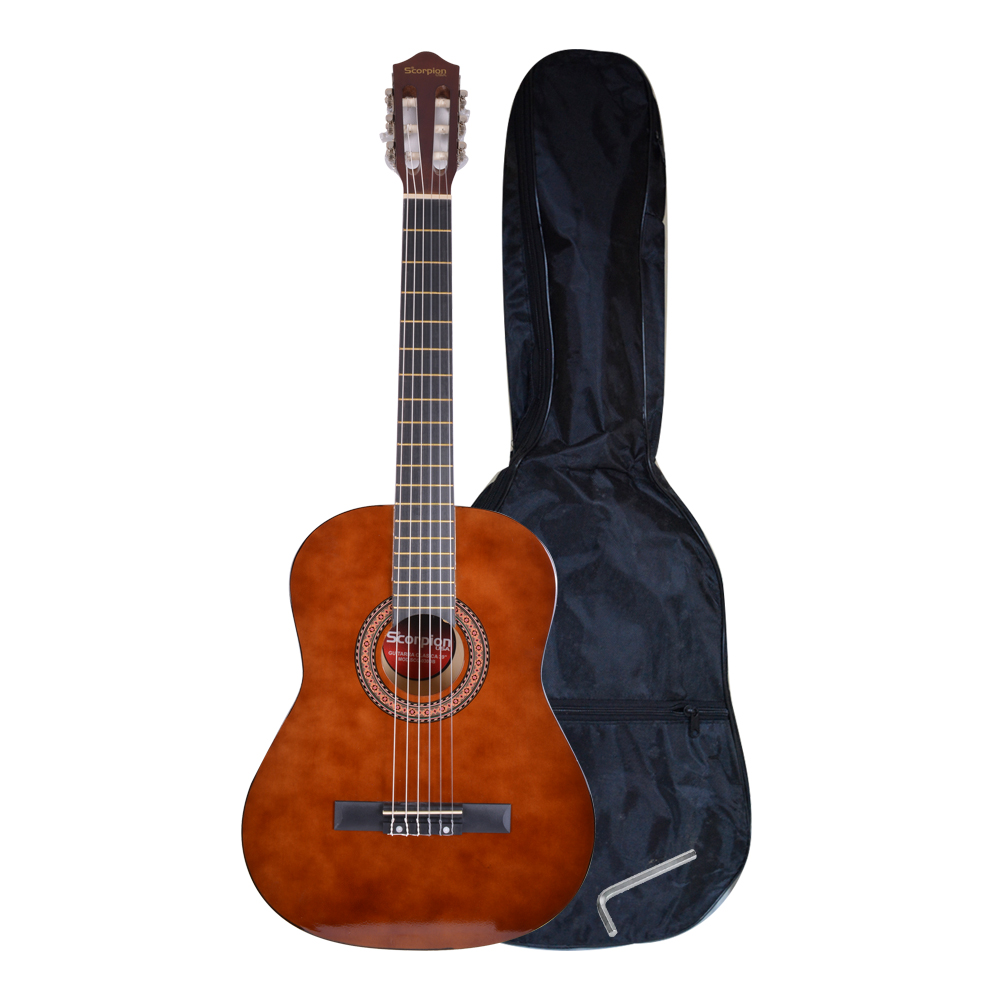 4_67ec1ec601fbe Guitarra Clásica 39 Scorpion C.Nylon SCG-030DB + Alma Habano