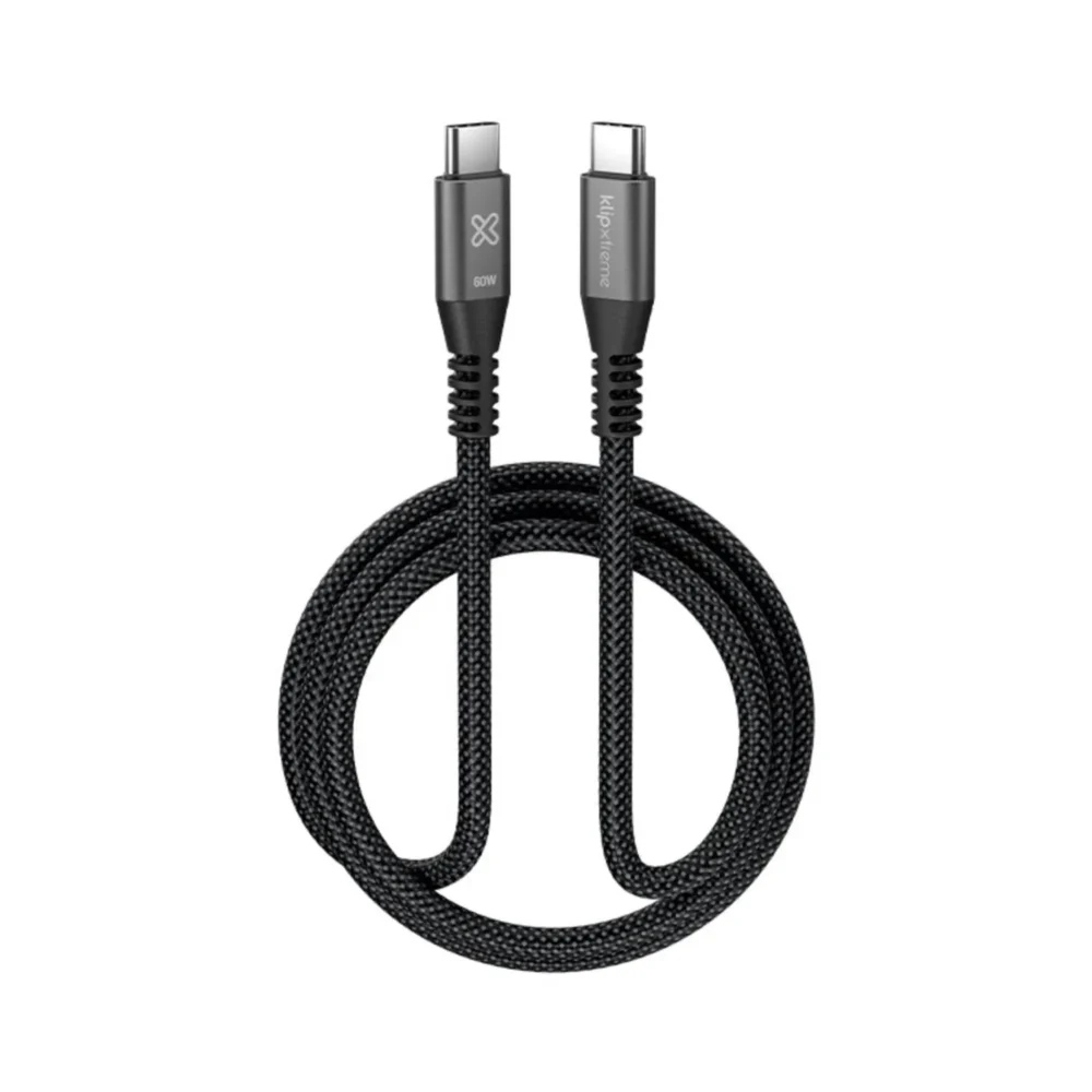 CABLE USB C XTREME Cable USB-C Trenzado KLIPXTREME PowerGo 250 60W 3m