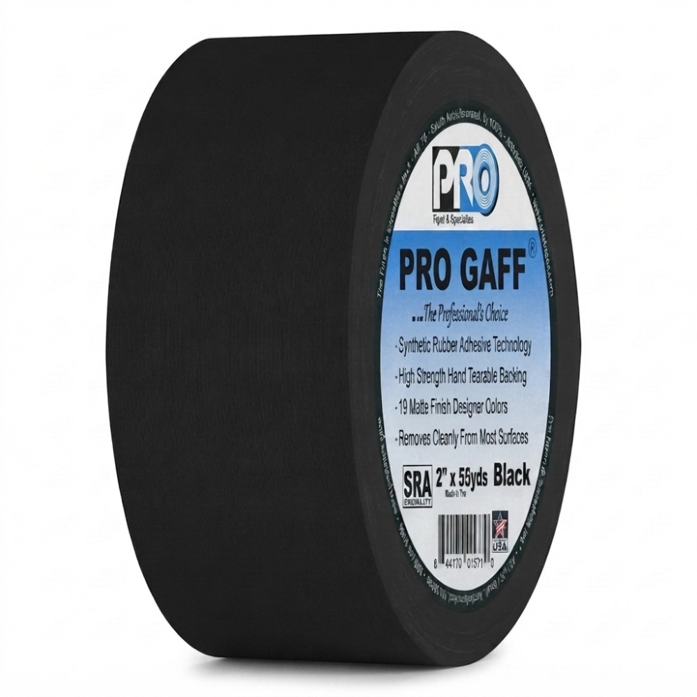 Cinta Gaffer de tela PRO GAFF 2X55YD Negro mate PROTAPES