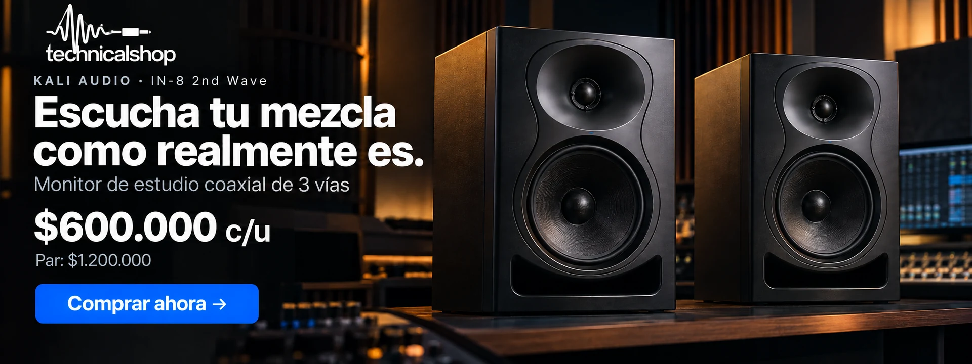 Monitor de estudio Kali Audio IN-8 2nd Wave