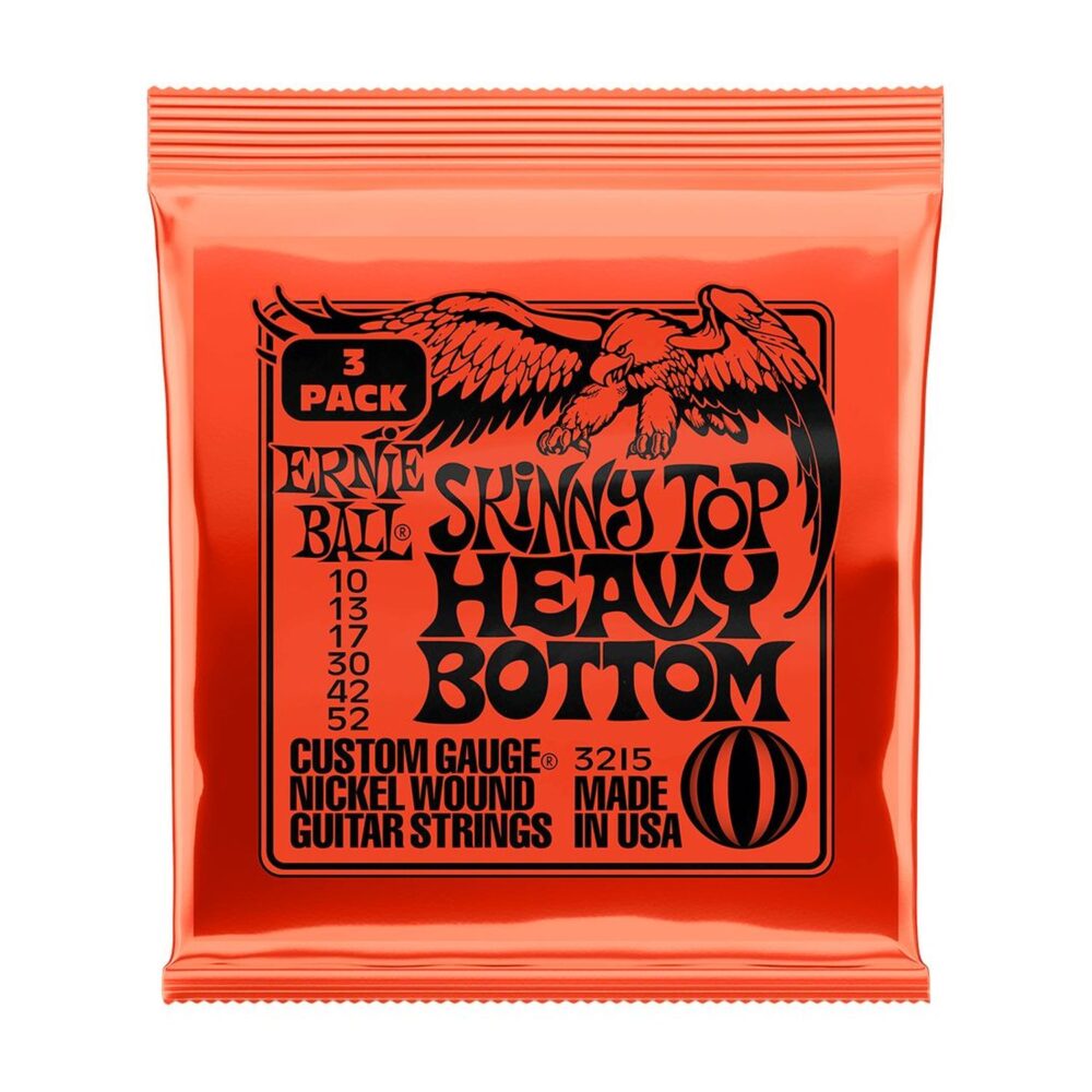 Cuerdas Guitarra Eléctrica Skinny Top Heavy Bottom 3-PACK 10-52 Ernie Ball P03215