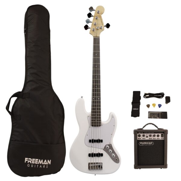 Pack Bajo Eléctrico 5 Cuerdas Freeman Rockstarter WH Pack Bajo Eléctrico 5 Cuerdas Freeman Rockstarter WH