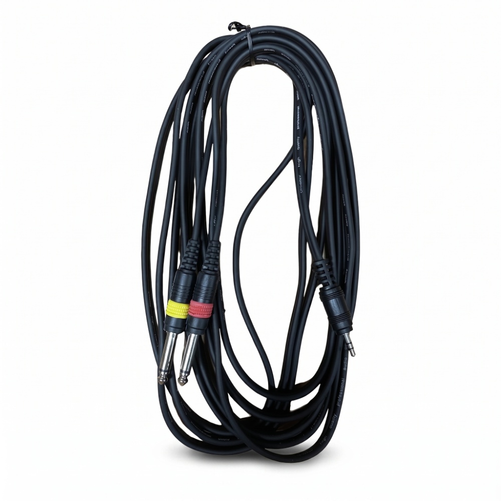 Cable Miniplug estereo a dos plug ¼ mono 2 MTRS PRODB