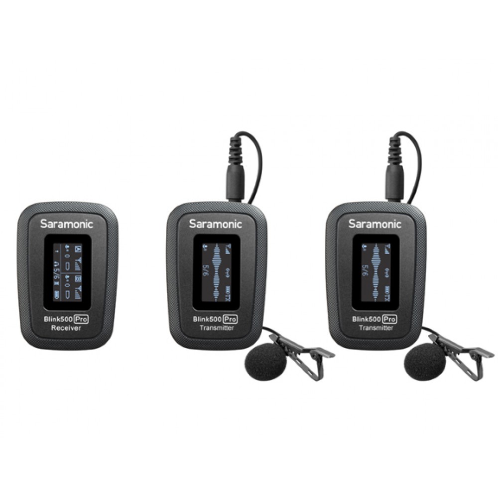 BLINK50020PRO2-1000x1000w.jpg Microfono lavalier inalámbrico ULTRA PORTABLE UHF SARAMONIC BLINK500 PRO2 PACK