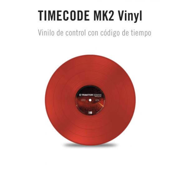 Vinilo Traktor Scratch Control Vinyl MK2 Rojo Native Instruments