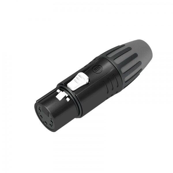 Conector Seetronic Scmf5-B DMX 5 Polos Volante Hembra Negro