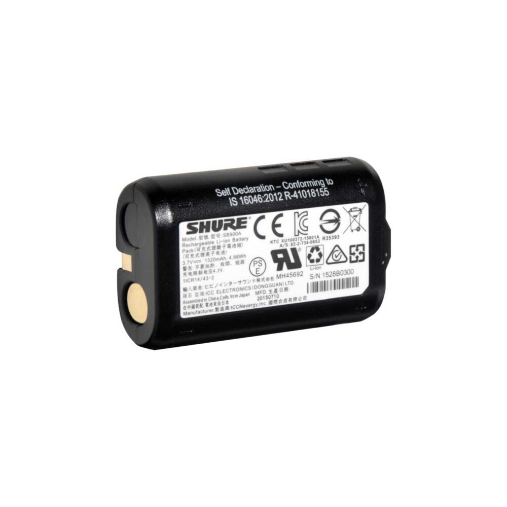 bateria-recargable-shure-sb900b-de-ion-litio-para-transmisores-shure-3 Batería Recargable Shure SB900B de Ion-Litio para Transmisores Shure