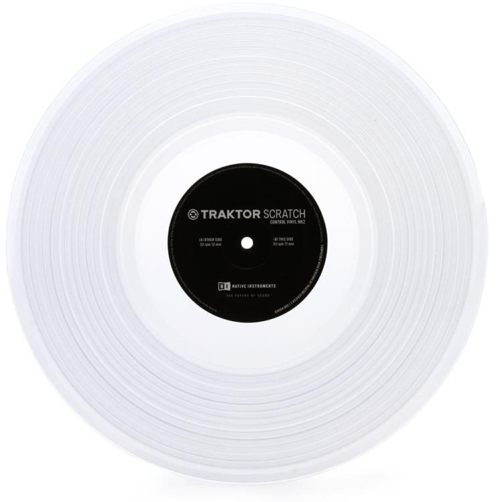 TraktorVin2cl-large-1000x1000-1.jpg Vinilo Traktor Scratch Control Vinyl MK2 Clear Native Instruments