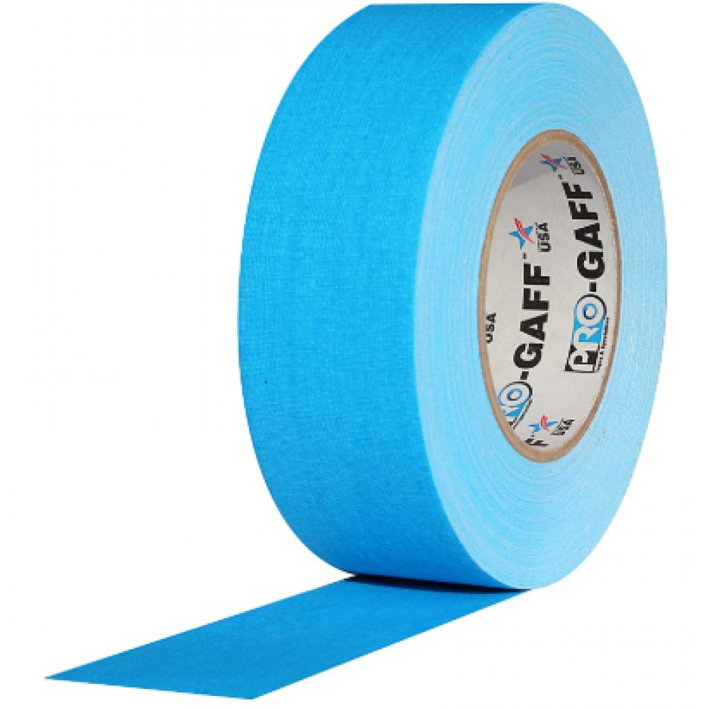 cinta-gaffer-pro-gaff-azul-fluor-1000x1000h.png Cinta Gaffer PROTAPES azul flúor/PRO GAFF 2X50YD FL Pro Tapes