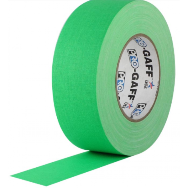 Cinta Gaffer PROTAPES verde flúor PRO GAFF 2X50YD FL