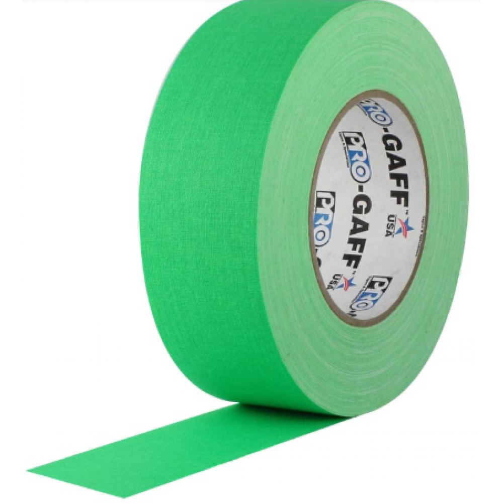 Cinta Gaffer PROTAPES verde flúor PRO GAFF 2X50YD FL