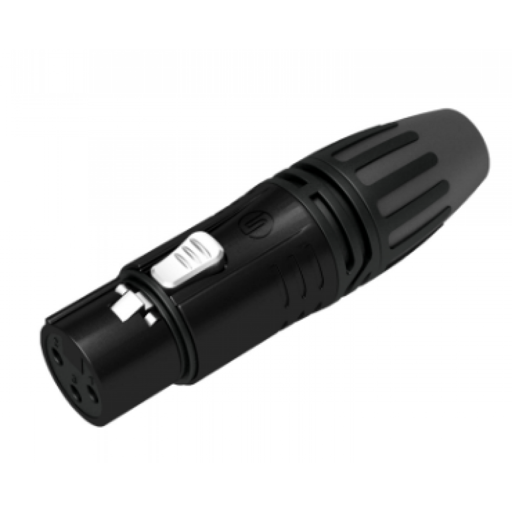 Conector Seetronic Scmf3-B XLR Volante Hembra Negro