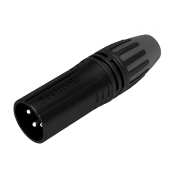 Conector Seetronic Scmm3-B XLR Volante Macho Negro