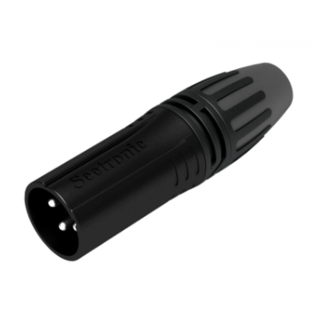 Conector Seetronic Scmm3-B XLR Volante Macho Negro