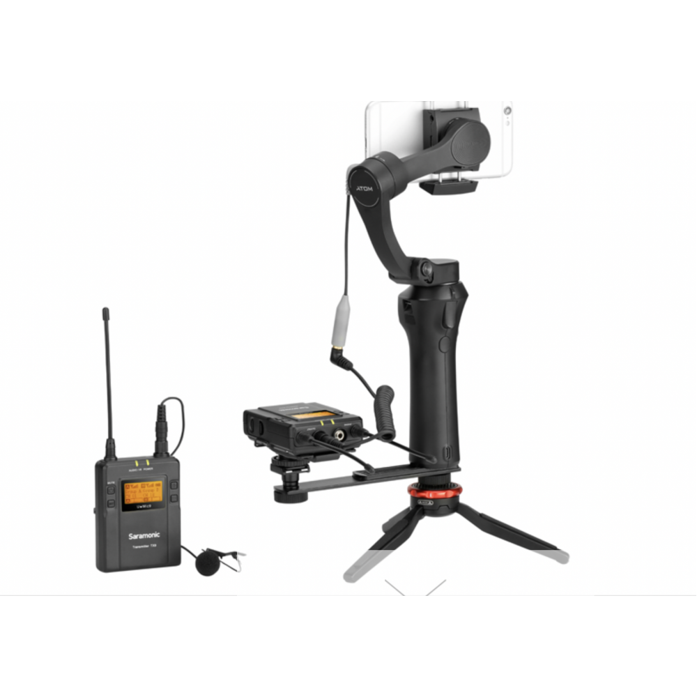 kit201201-1000x1000w.png Sistema lavalier inalámbrico PORTABLE UHF SARAMONIC UWMIC9 KIT1