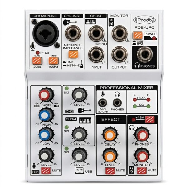 Mezclador Interfaz Prodb Mixer USB Pdb-Upc