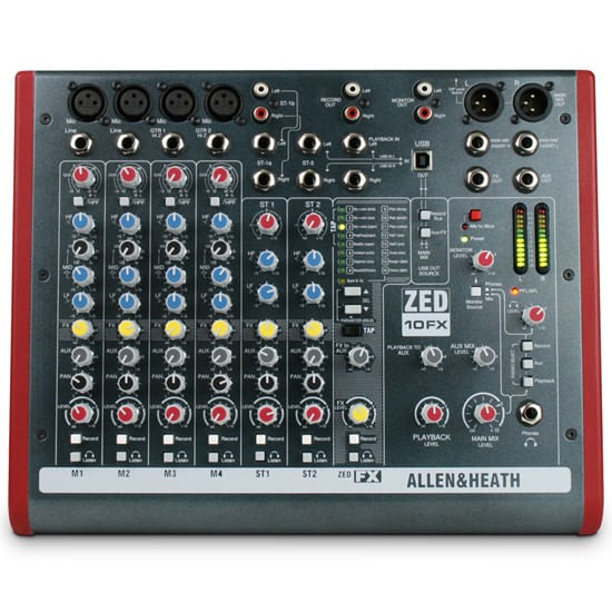 Mixer Análogo Allen & Heath ZED10FX/X BK Mixer Análogo Allen & Heath ZED10FX/X BK