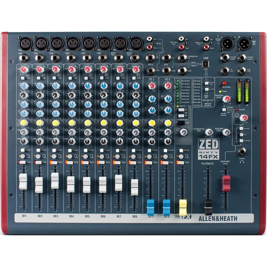 Mixer Análogo Allen & Heath ZED60-14FX/X BK Mixer Análogo Allen & Heath ZED60-14FX/X BK