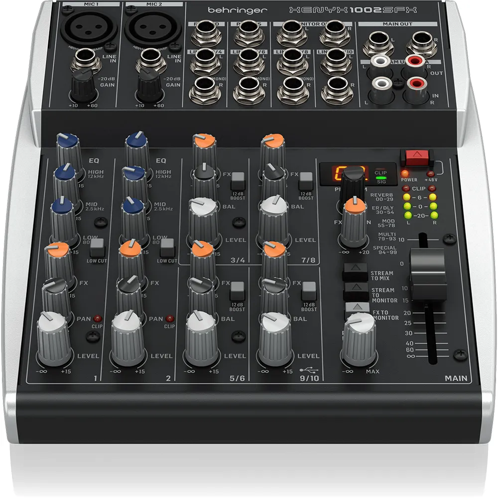 Mixer Behringer XENYX1002SFX - vista 2