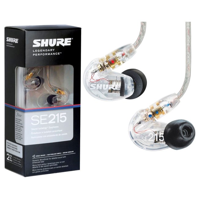 mmt-se215-cl Audífonos In-Ear Shure SE215 Transparentes