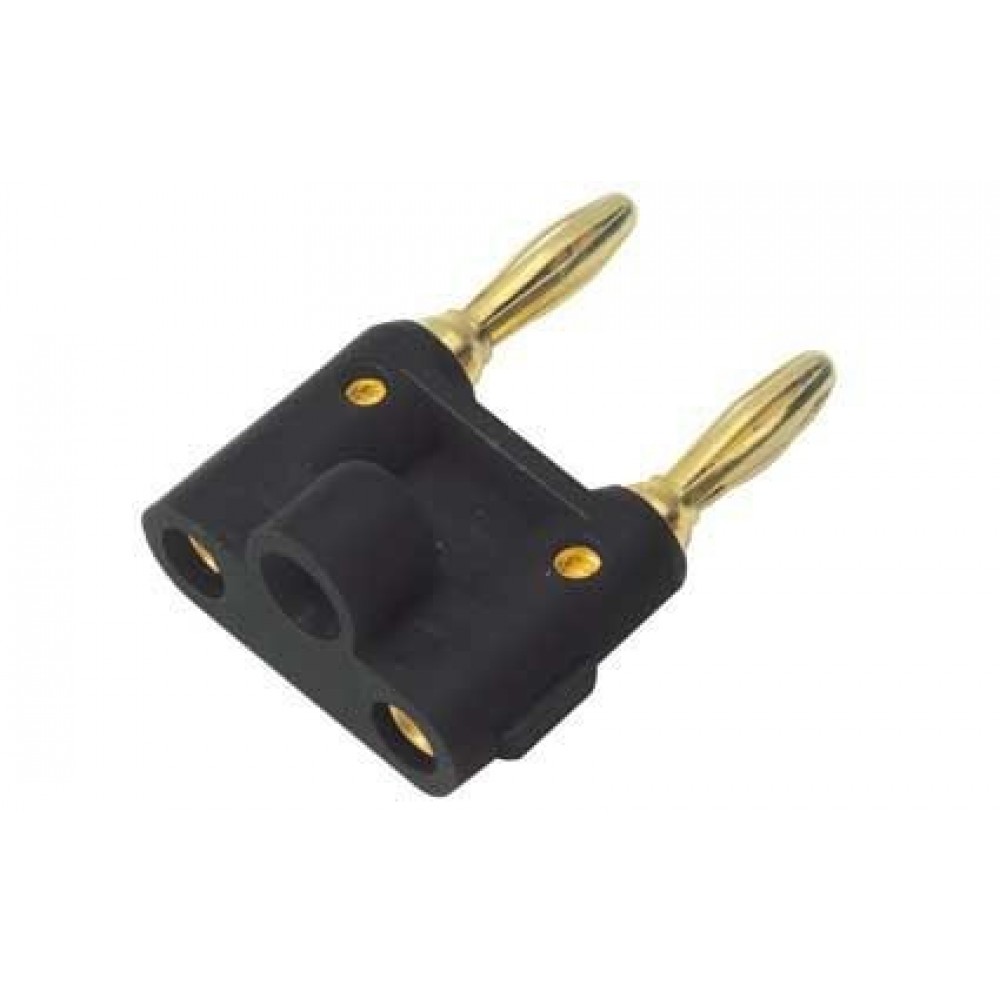 Plug Banana doble Negro