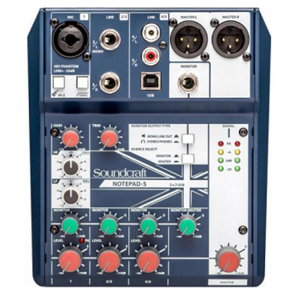 Soundcraft Notepad 5 con USB