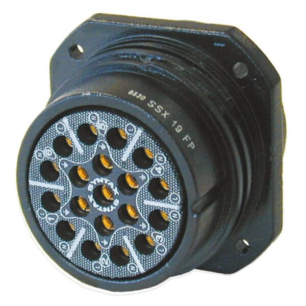 Conector tipo socapex Syntax 19 pin Hembra chasis SSX19FP